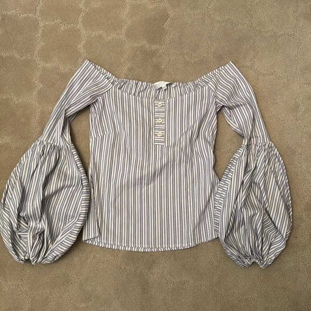 Caroline Constas Off-Shoulder Cotton Blouse XS